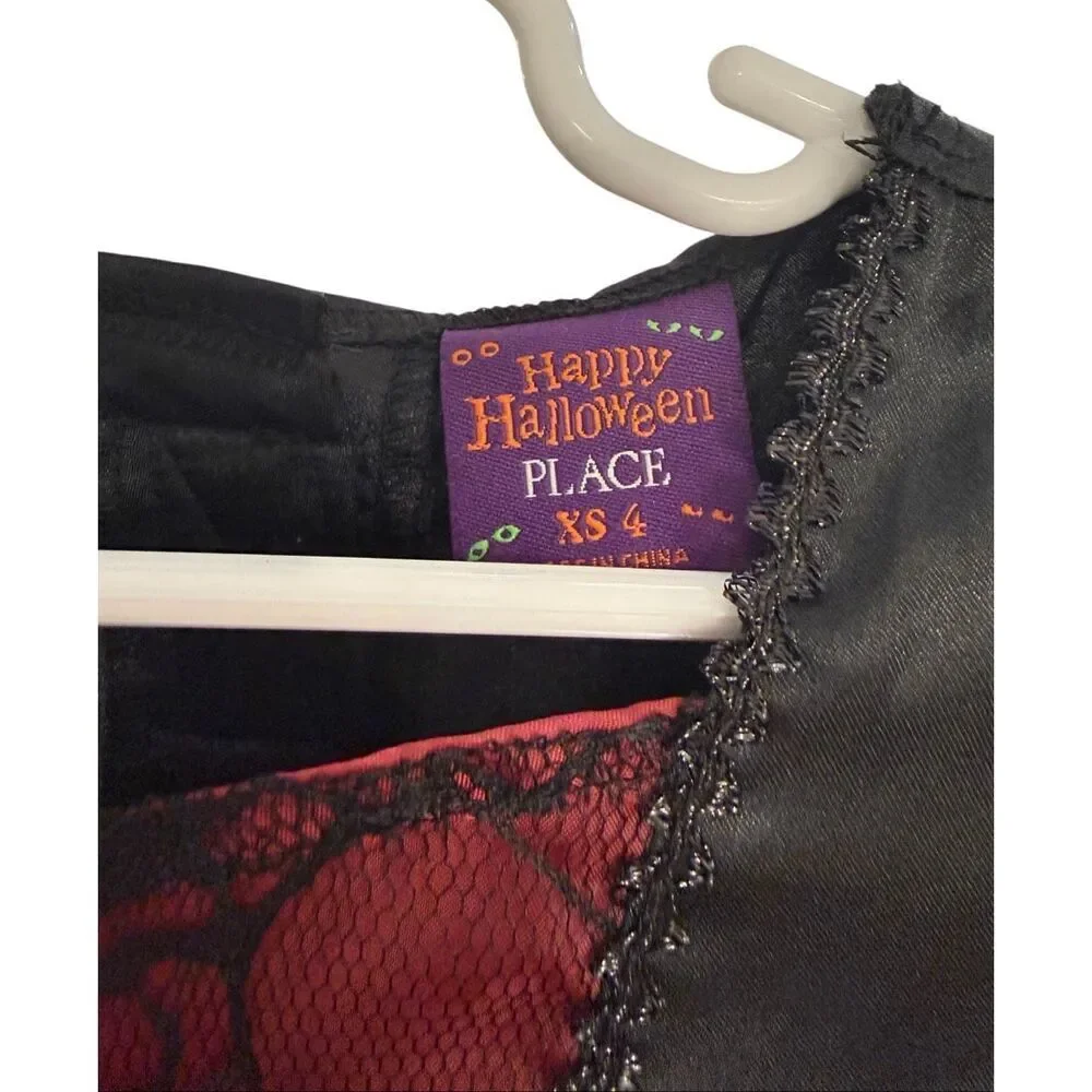 NWT Children’s Place Satin Spider Witch Halloween Costume Girls Sz. CS (4)